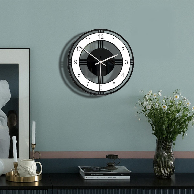 Home Decoration Round Creative Wall Clock Living Room Bedroom Transparent Acrylic Retro Clock(Black) - Wall Clock by PMc TechLife | Online Shopping South Africa | PMc TechLife | Buy Now Pay Later Mobicred