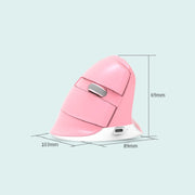 DELUX M618Mini Colorful Wireless Luminous Vertical Mouse Bluetooth Rechargeable Vertical Mouse(Elegant black)