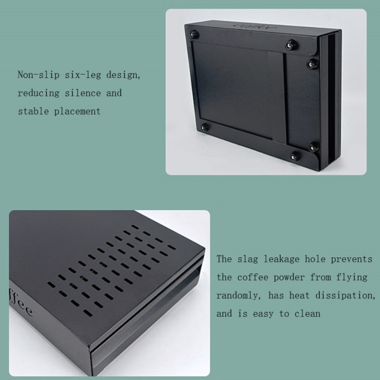 Stainless Steel Drawer Type Coffee Grounds Box Coffee Machine Supporting Equipment(Black) - free shipping - PMC TechLife - Order now!