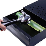 Stainless Steel Drawer Type Coffee Grounds Box Coffee Machine Supporting Equipment(Red)