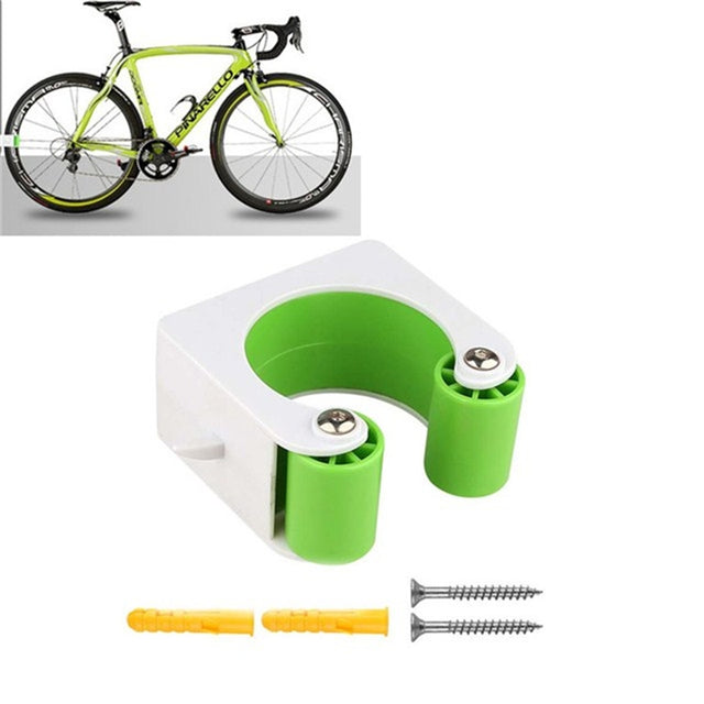 Bicycle Parking Buckle Children Road Bike Mountain Bike Simple Wall Mount, Style:Mountain Bike(Green)