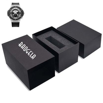 BAOGELA Paper + Sponge Square Watch Packaging Box Black Watch Gift Box, Size: 12.1 x 7.6 x 6.8cm - free shipping - PMC Jewellery - Order now!