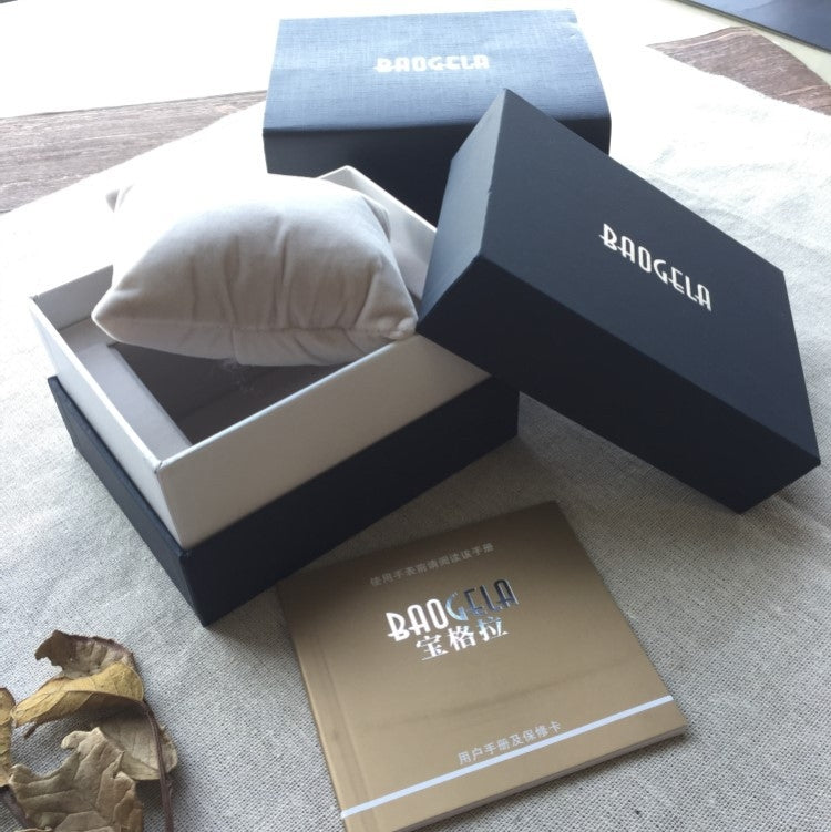 BAOGELA Paper + Sponge Square Watch Packaging Box Black Watch Gift Box, Size: 12.5 x 9.5 x 7.2cm - free shipping - PMC Jewellery - Order now!