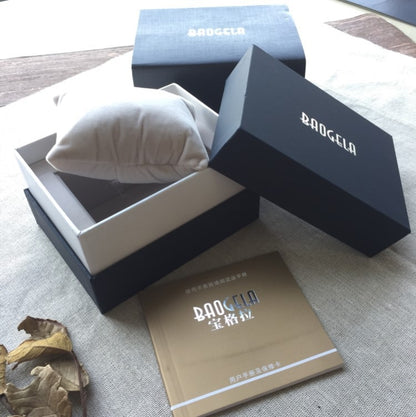 BAOGELA Paper + Sponge Square Watch Packaging Box Black Watch Gift Box, Size: 12.5 x 9.5 x 7.2cm - free shipping - PMC Jewellery - Order now!