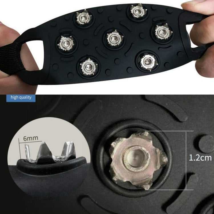 DM-1601 1pair Outdoor Mountaineering Snow Ice Surface 7-tooth Crampons Zinc Alloy Spikes Silicone Anti-skid Shoe Covers, Size:One Size - Mountaineering Outfit by PMC TechLife | Online Shopping South Africa | PMC TechLife | Buy Now Pay Later Mobicred