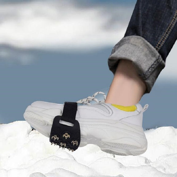 DM-1601 1pair Outdoor Mountaineering Snow Ice Surface 7-tooth Crampons Zinc Alloy Spikes Silicone Anti-skid Shoe Covers, Size:One Size