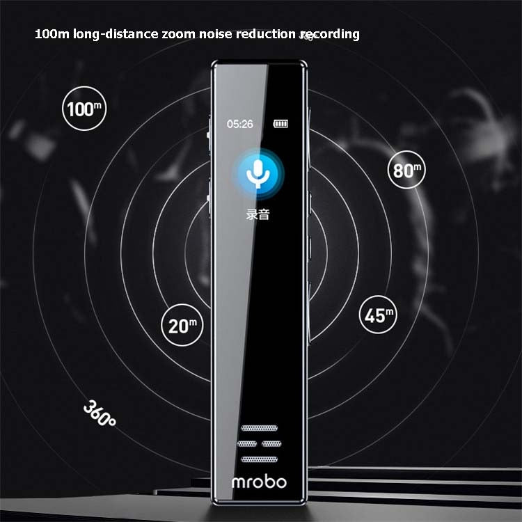 MROBO A10 Professional Voice Recorder HD Noise Reduction Student MP3 Color Screen Player, Capacity: 8GB