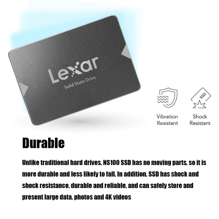 Lexar NS100 2.5 inch SATA3 Notebook Desktop SSD Solid State Drive, Capacity: 256GB(Gray) - free shipping - PMC Jewellery - Order now!