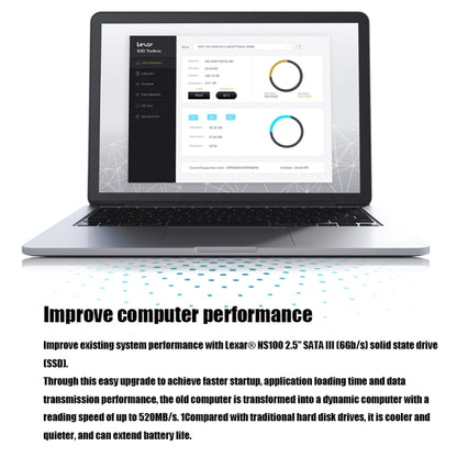Lexar NS100 2.5 inch SATA3 Notebook Desktop SSD Solid State Drive, Capacity: 256GB(Gray) - free shipping - PMC Jewellery - Order now!