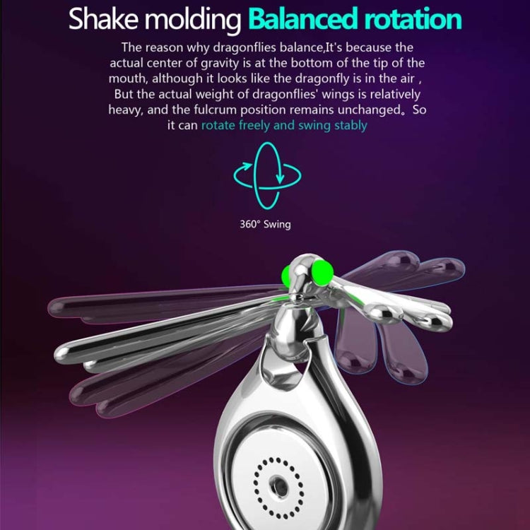 Car Aromatherapy Rotating Balance Dragonfly Creative Perfume Decoration(Silver) - free shipping - PMC TechLife - Order now!