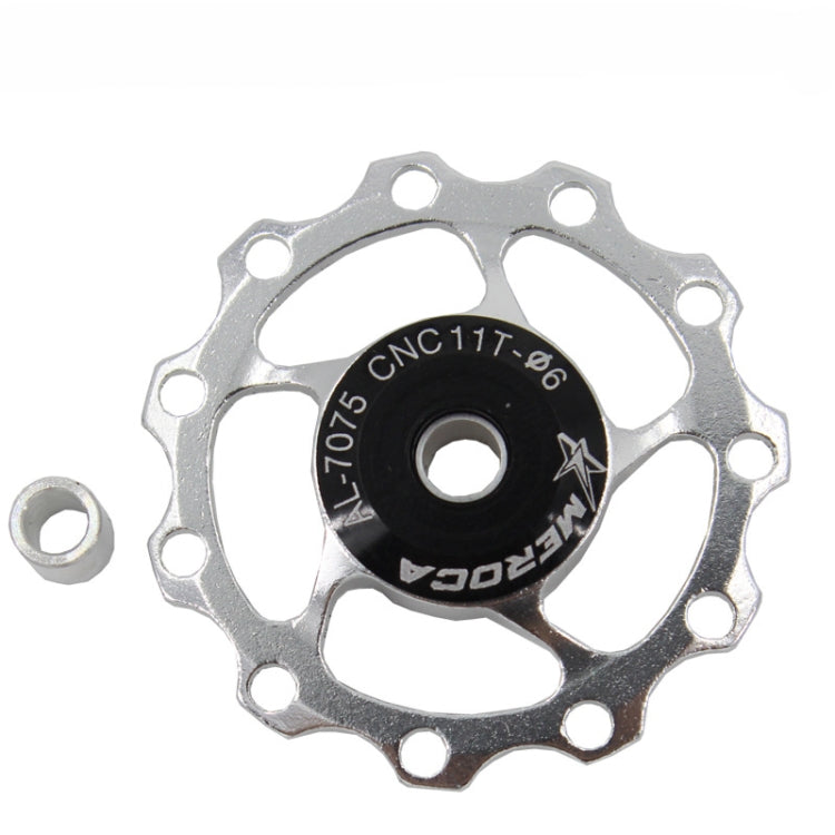 MEROCA Metal Bearings Mountain Bike Road Bike Rear Derailleur Guide Wheel 11T/13T Guide Wheel, Specification:11T, Color:Silver - Guide wheels by PMc TechLife | Online Shopping South Africa | PMc TechLife | Buy Now Pay Later Mobicred