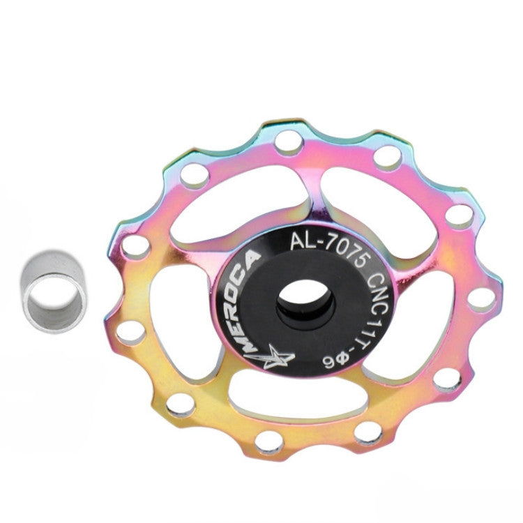 MEROCA Metal Bearings Mountain Bike Road Bike Rear Derailleur Guide Wheel 11T/13T Guide Wheel, Specification:11T, Color:Electroplating Colorful - Guide wheels by PMc TechLife | Online Shopping South Africa | PMc TechLife | Buy Now Pay Later Mobicred