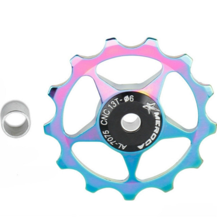 MEROCA Metal Bearings Mountain Bike Road Bike Rear Derailleur Guide Wheel 11T/13T Guide Wheel, Specification:13T, Color:Electroplating Colorful - Guide wheels by PMc TechLife | Online Shopping South Africa | PMc TechLife | Buy Now Pay Later Mobicred