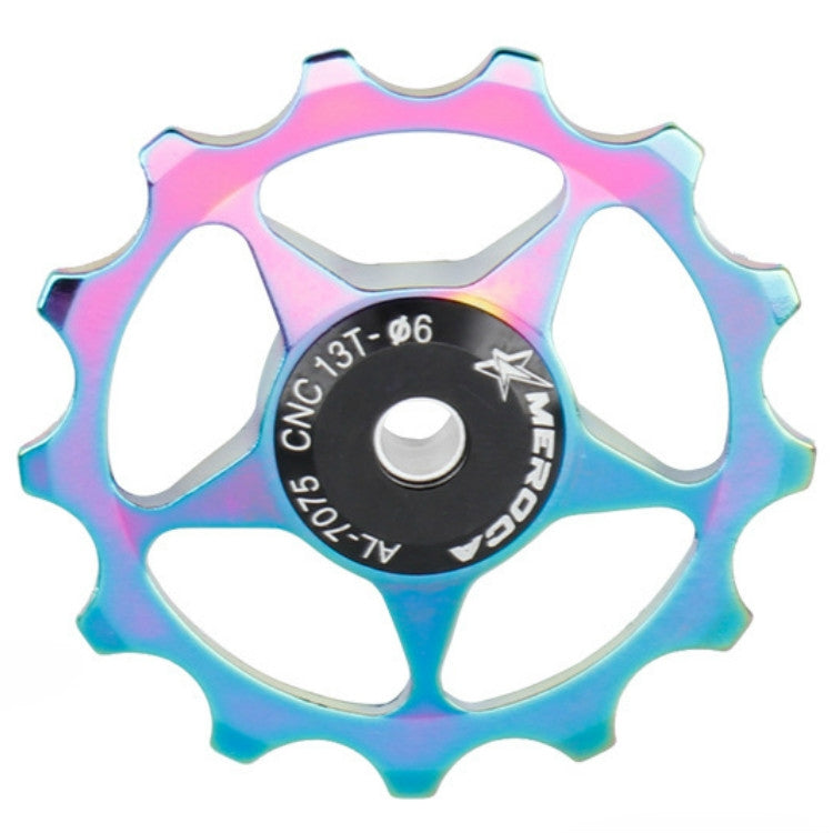 MEROCA Metal Bearings Mountain Bike Road Bike Rear Derailleur Guide Wheel 11T/13T Guide Wheel, Specification:13T, Color:Electroplating Colorful - Guide wheels by PMc TechLife | Online Shopping South Africa | PMc TechLife | Buy Now Pay Later Mobicred