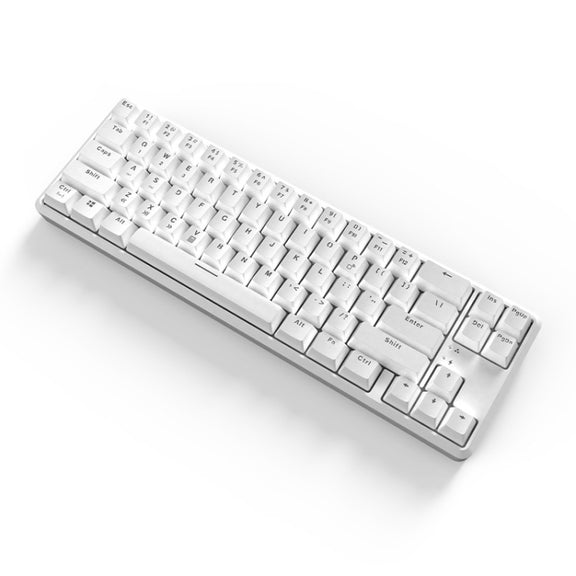 Ajazz K680T Mini USB Wired Dual-mode Charging 68-keys Laptop Bluetooth Mechanical Keyboard, Cable Length: 1.6m, Style:Black Shaft(White)