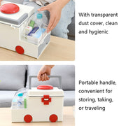 Ambulance First Aid Box Family Medicine Box Household Large Double-layer Medicine Box(Green)