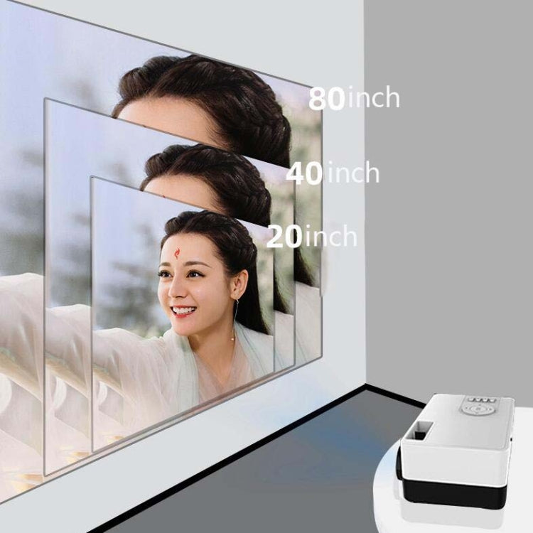 S261/J16 Home Mini HD 1080P Portable LED Projector, Support TF Card / AV / U Disk, Plug Specification:US Plug(Yellow White)