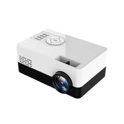 S261/J16 Home Mini HD 1080P Portable LED Projector, Support TF Card / AV / U Disk, Plug Specification:UK Plug(White Black)