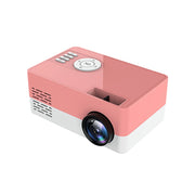 S261/J16 Home Mini HD 1080P Portable LED Projector, Support TF Card / AV / U Disk, Plug Specification:UK Plug(Pink White)