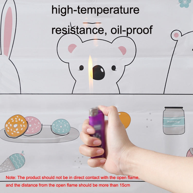 5 PCS Kitchen Cabinet Stove Oil-Proof Self-Adhesive Sticker, Style:Transparent Type(Cute Pet)
