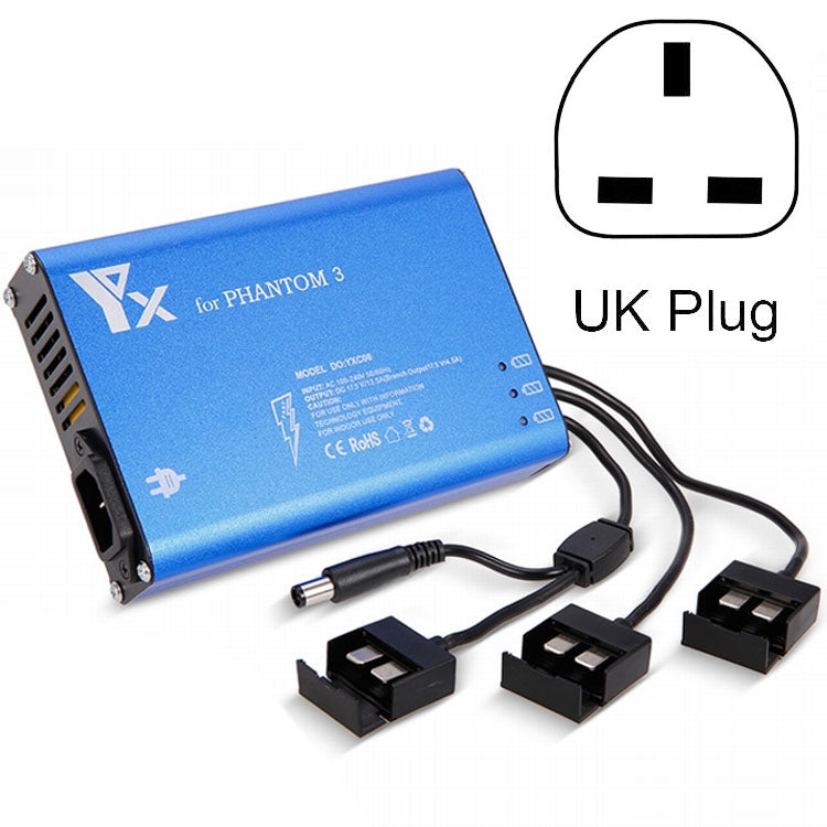 4 in 1 Parallel Power Hub Intelligent Battery Controller Charger for DJI Phantom 3 Standard SE FPV Drone, Plug Type:UK Plug -  by PMC TechLife | Online Shopping South Africa | PMC TechLife | Buy Now Pay Later Mobicred