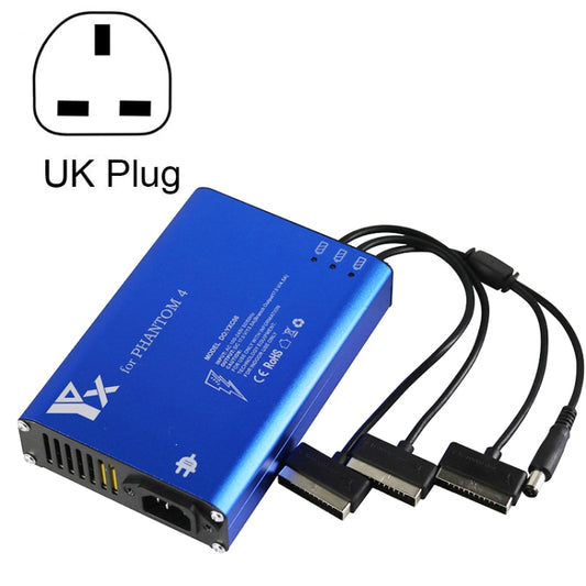 For DJI Phantom 4 Pro Advanced+ Charger  4 in 1 Hub Intelligent Battery Controller Charger, Plug Type:UK Plug - free shipping - PMC Jewellery - Order now!