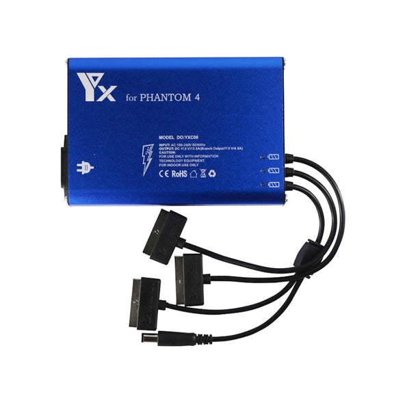For DJI Phantom 4 Pro Advanced+ Charger  4 in 1 Hub Intelligent Battery Controller Charger, Plug Type:UK Plug