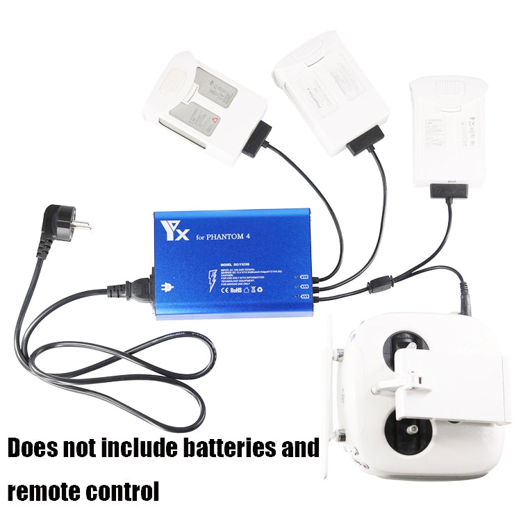 For DJI Phantom 4 Pro Advanced+ Charger  4 in 1 Hub Intelligent Battery Controller Charger, Plug Type:UK Plug
