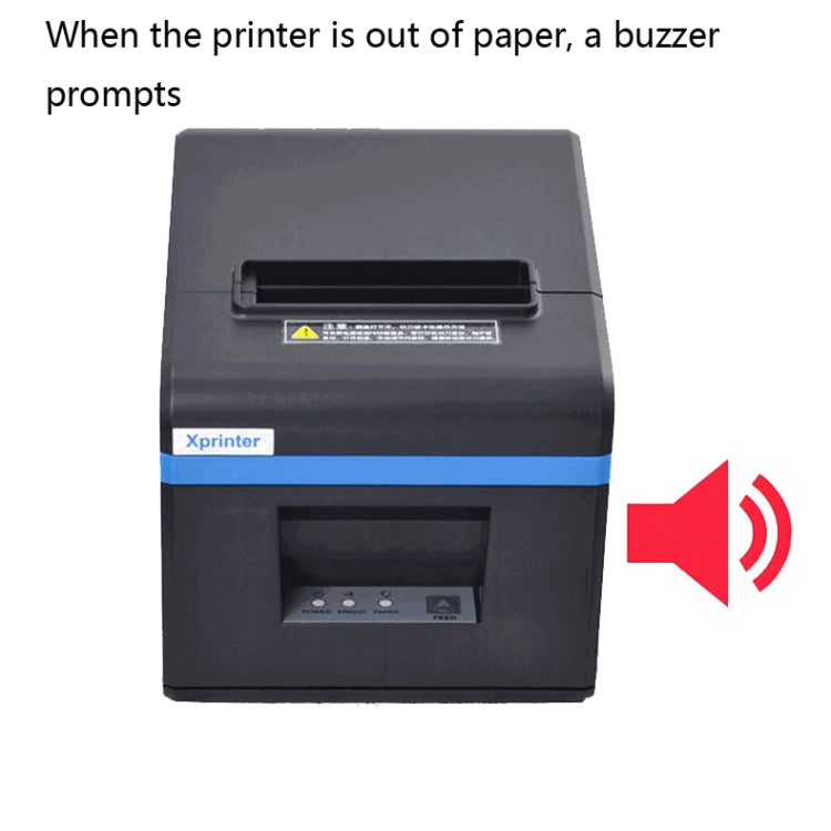 Xprinter XP-N160II Thermal Ticket Printing Machine Bluetooth Receipt Printer, Style:EU Plug(Gray) - free shipping - PMC Jewellery - Order now!