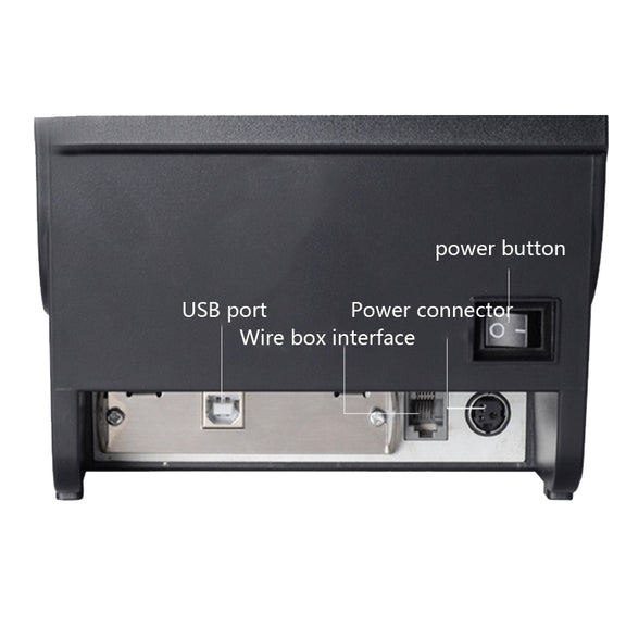 Xprinter XP-76IIH Dot Matrix Printer Open Roll Invoice Printer, Model: Parallel Port(UK Plug)