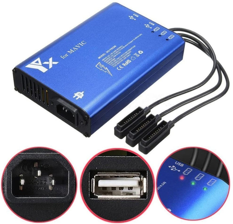 For DJI MAVIC Pro Aluminum Alloy 5 in 1 Hub Intelligent Battery Controller Charger, Plug Type:US Plug - Charger by PMC TechLife | Online Shopping South Africa | PMC TechLife | Buy Now Pay Later Mobicred