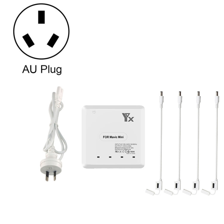 For DJI Mavic Mini Charger Battery USB 6 in 1 Hub Intelligent Battery Controller Charger, Plug Type:AU Plug - Other by PMC TechLife | Online Shopping South Africa | PMC TechLife | Buy Now Pay Later Mobicred