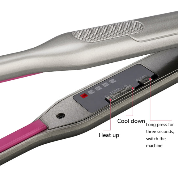 Small Wave Curling Iron For Men Beard Curling Iron 3D Ceramic Thermostat Hair Straightener(EU Plug)