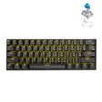 RK61 61 Keys Bluetooth / 2.4G Wireless / USB Wired Three Modes Tablet Mobile Gaming Mechanical Keyboard, Cable Length: 1.5m, Style:Green Shaft(Black) - Wired Keyboard by PMC TechLife | Online Shopping South Africa | PMC TechLife | Buy Now Pay Later Mobicred