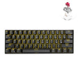 RK61 61 Keys Bluetooth / 2.4G Wireless / USB Wired Three Modes Tablet Mobile Gaming Mechanical Keyboard, Cable Length: 1.5m, Style:Red Shaft(Black) - Wired Keyboard by PMC TechLife | Online Shopping South Africa | PMC TechLife | Buy Now Pay Later Mobicred