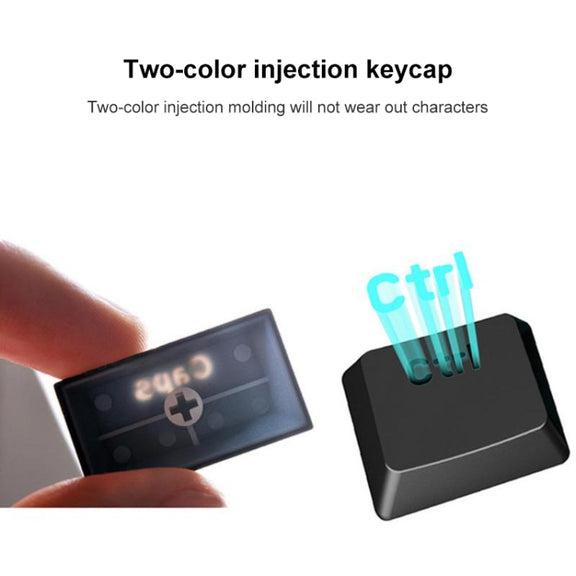 RK61 61 Keys Bluetooth / 2.4G Wireless / USB Wired Three Modes Tablet Mobile Gaming Mechanical Keyboard, Cable Length: 1.5m, Style:Tea Shaft(Black)