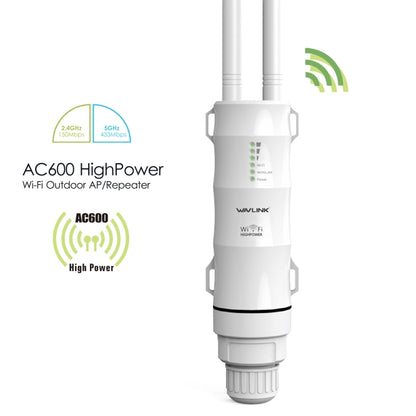 WAVLINK AC600 AP 2.4G/5G Dual Frequency Outdoor High Power Repeater, Pulg Type:US Plug - free shipping - PMC Jewellery - Order now!