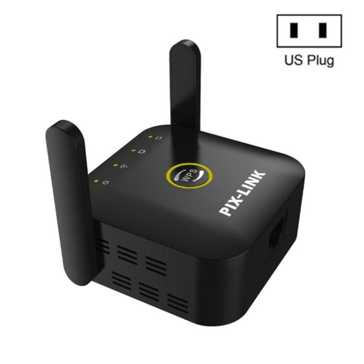 PIX-LINK WR22 300Mbps Wifi Wireless Signal Amplification Enhancement Extender, Plug Type:US Plug(Black) - free shipping - PMC Jewellery - Order now!