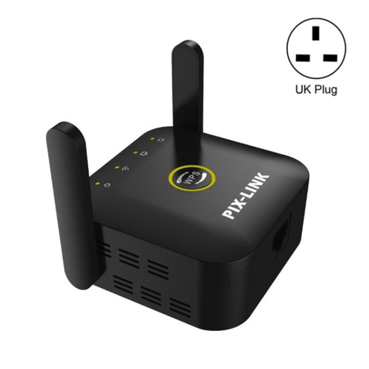 PIX-LINK WR22 300Mbps Wifi Wireless Signal Amplification Enhancement Extender, Plug Type:UK Plug(Black) - free shipping - PMC Jewellery - Order now!
