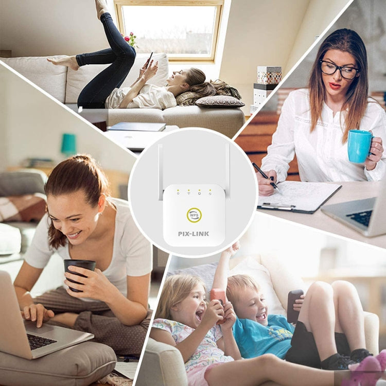 PIX-LINK WR22 300Mbps Wifi Wireless Signal Amplification Enhancement Extender, Plug Type:AU Plug(White)