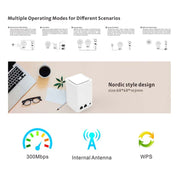 PIXLINK WR11 300Mbps Home WiFi Wireless Signal Relay Amplifier Booster, Plug Type:EU Plug