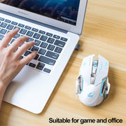 FREEDOM-WOLF X8 2400 DPI 6 Keys 2.4G Wireless Charging Silent Luminous Gaming Mechanical Mouse(Star Black)