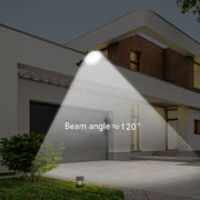 120W LED Outdoor Light Sensing IP65 Water-resistant Wall Lamp Garden Courtyard Street Light(White Light)