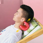 Cervical Spine Pillow Stretching Massager Orthosis Portable Neck Pillow(Gray)
