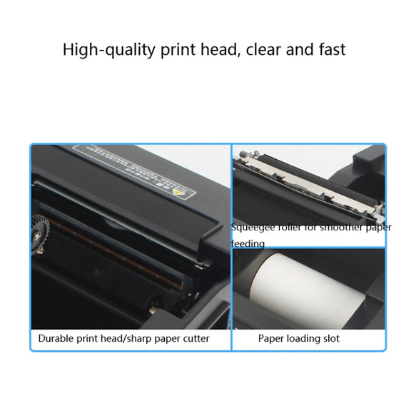 Xprinter XP-A160M Thermal Printer Catering Bill POS Cash Register Printer, Style:US Plug(USB)