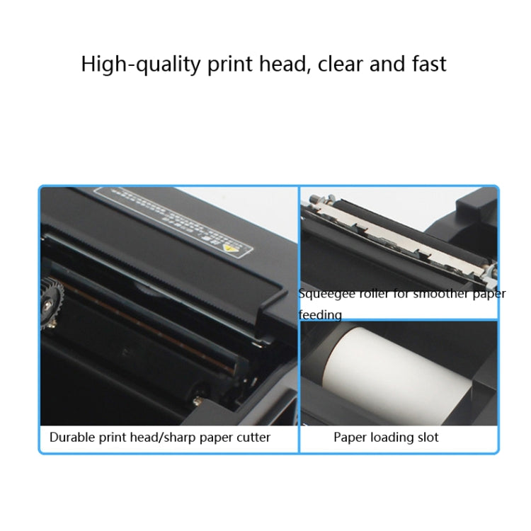 Xprinter XP-A160M Thermal Printer Catering Bill POS Cash Register Printer, Style:EU Plug(USB)
