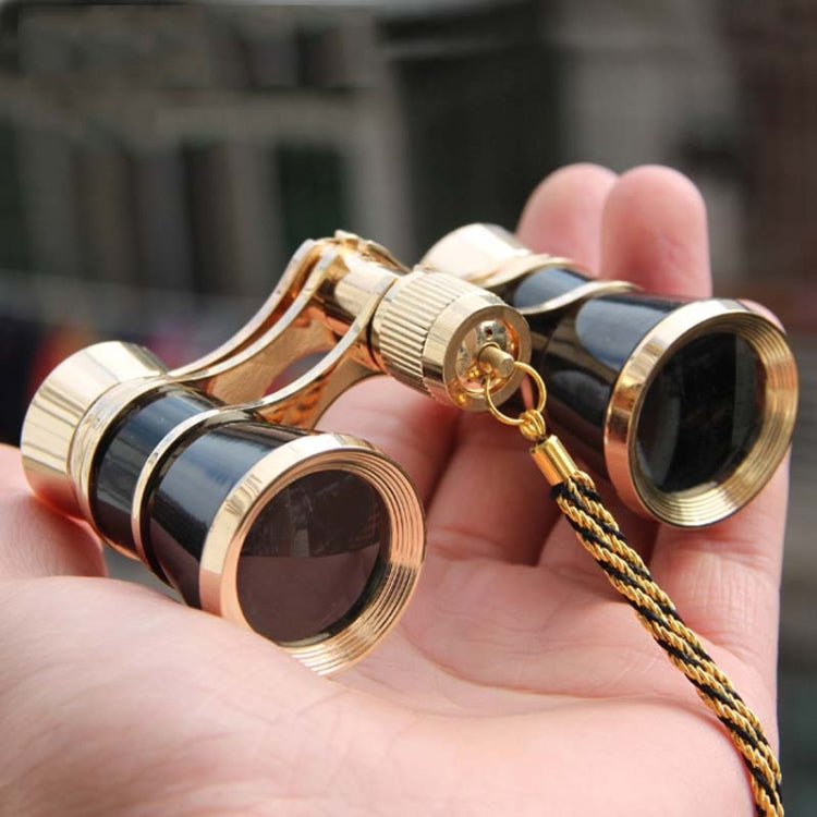 3x25mm Classical Ladies Drama Watching Telescope Carrying Binoculars With Chain(Black) - Binoculars by PMC TechLife | Online Shopping South Africa | PMC TechLife
