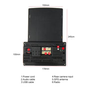 9.7 inch Vertical Screen HD 2.5D Glass Car MP5 Player Android Navigation All-in-one Machine, Specification:Standard+12 Lights Camera