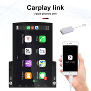 9.7 inch Vertical Screen HD 2.5D Glass Car MP5 Player Android Navigation All-in-one Machine, Specification:Standard+12 Lights Camera