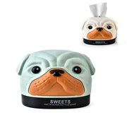Creative Wheat Bobbi Dog Tissue Box Living Room Bedroom Desktop Pumping Paper Roll Paper Storage Box(Green)